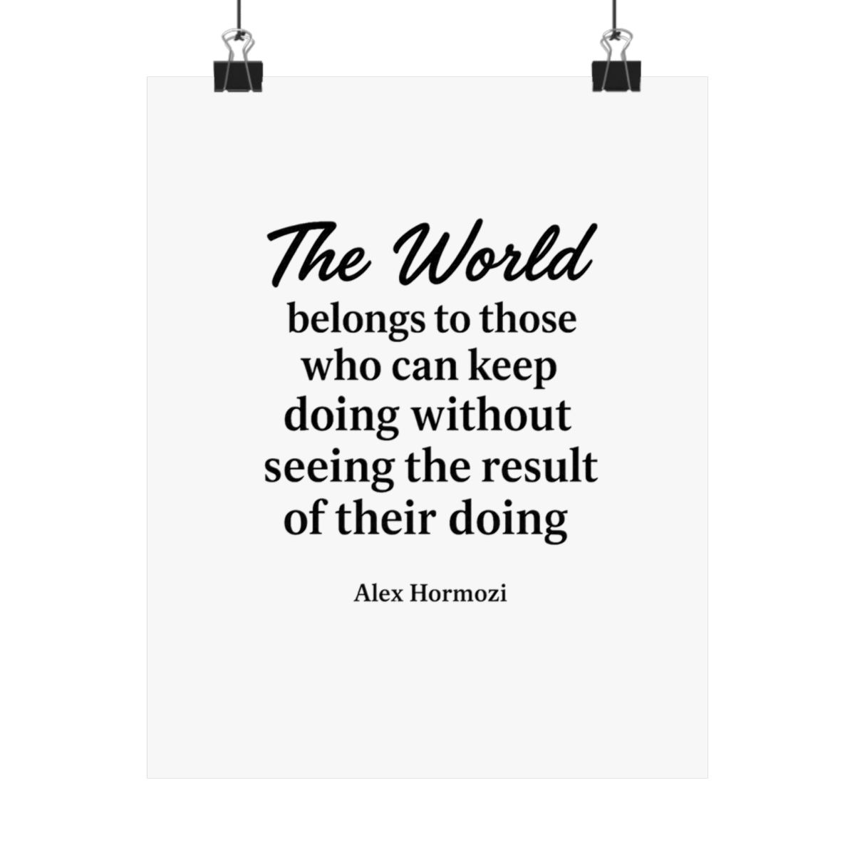 Alex Hormozi Quote Poster | Black & White Typography Wall Art