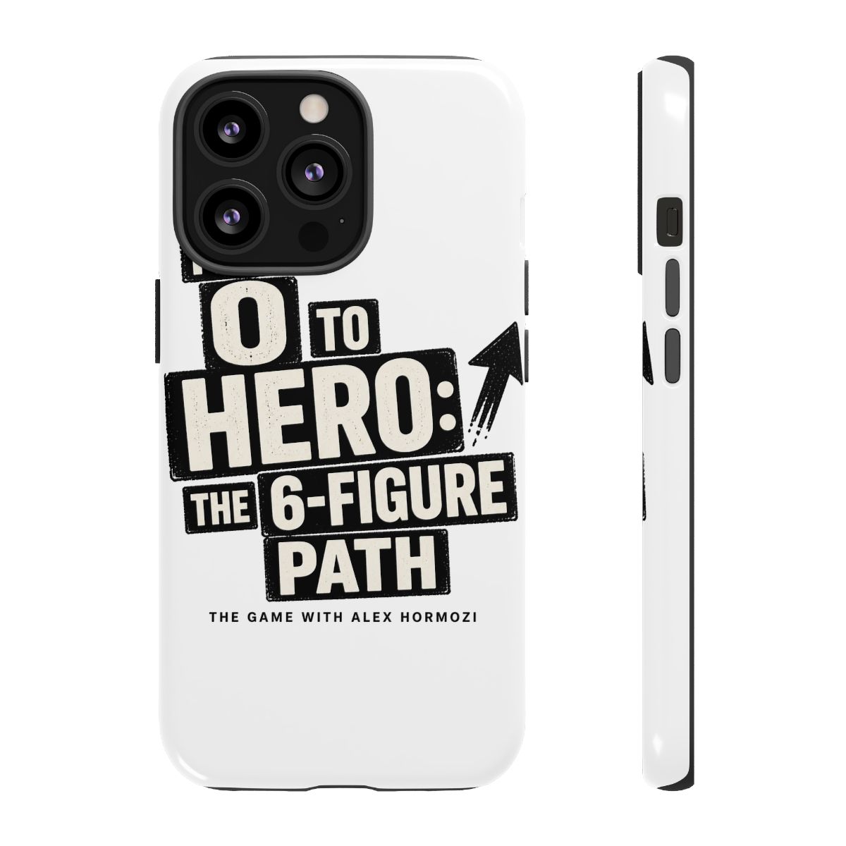Alex Hormozi "From 0 to Hero: The 6-Figure Path" Phone Case - alternate angle 1, merchandise