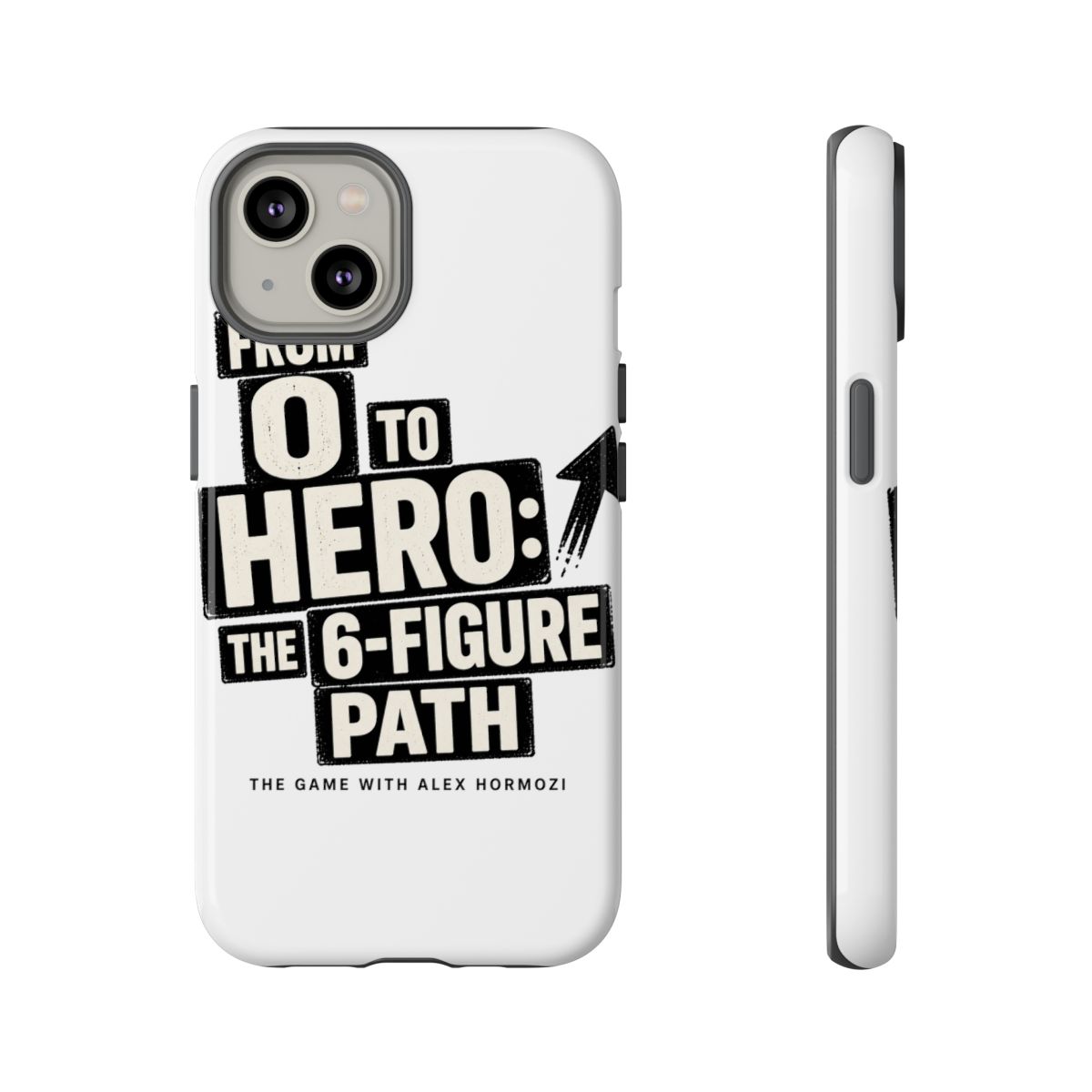 Alex Hormozi "From 0 to Hero: The 6-Figure Path" Phone Case - alternate angle 3, merchandise