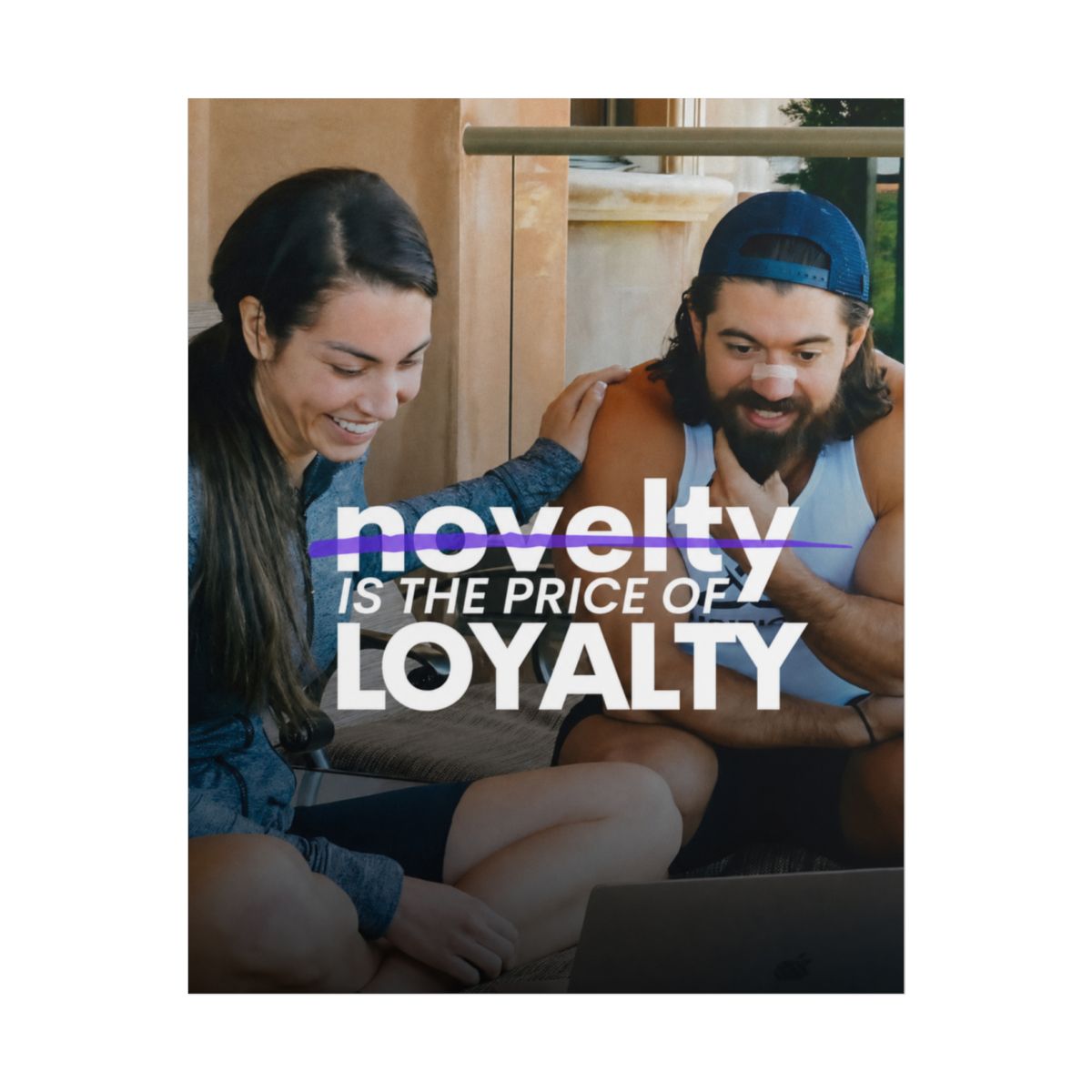 Novelty Is the Price of Loyalty Rolled Poster | Inspirational Quote Poster | Alex Hormozi 