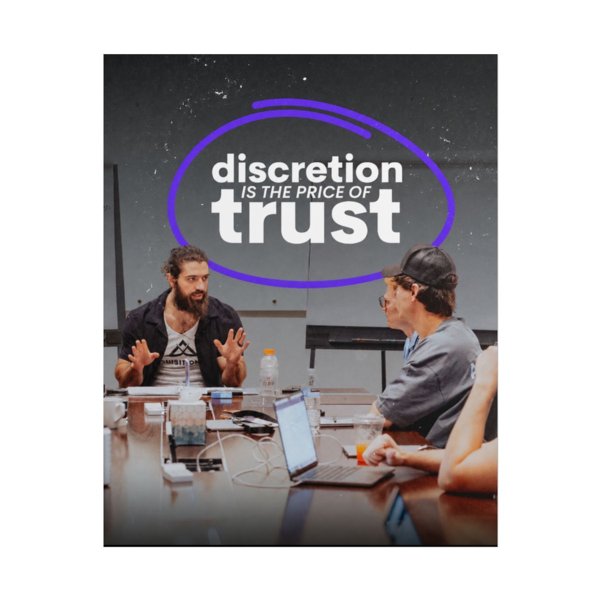 Discretion Is The Price Of Trust Poster | Rolled Poster, Office Motivational Wall Art | Alex Hormozi 