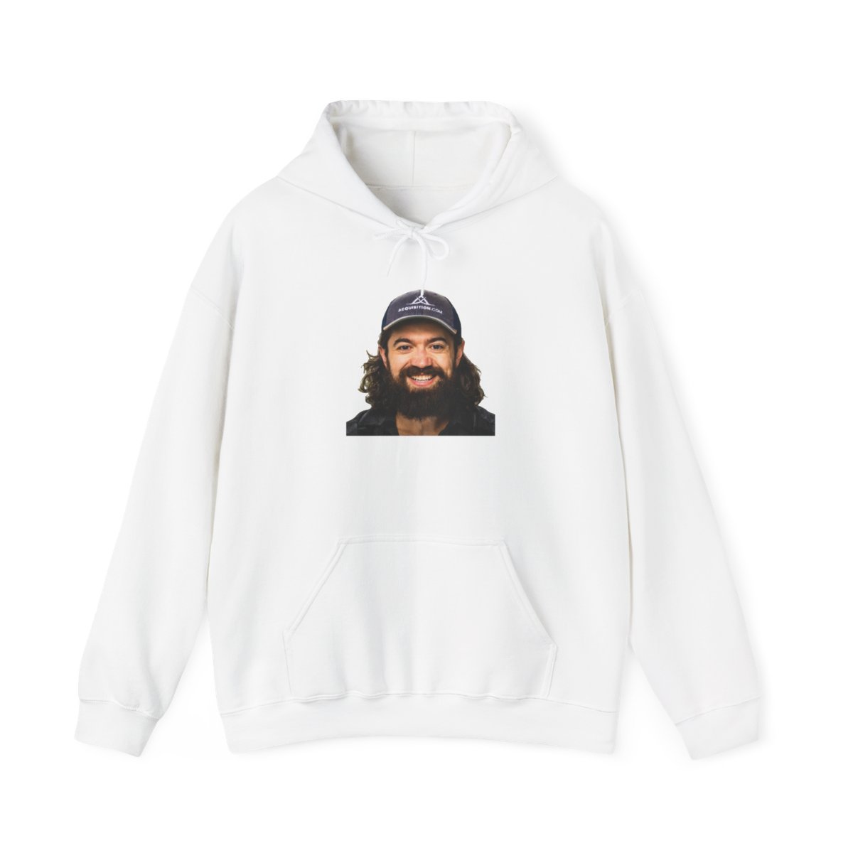 Smiling Bearded Man Face Hoodie | Portrait Graphic Sweatshirt | Alex Hormozi - Alex Hormozi official Hoodies merch